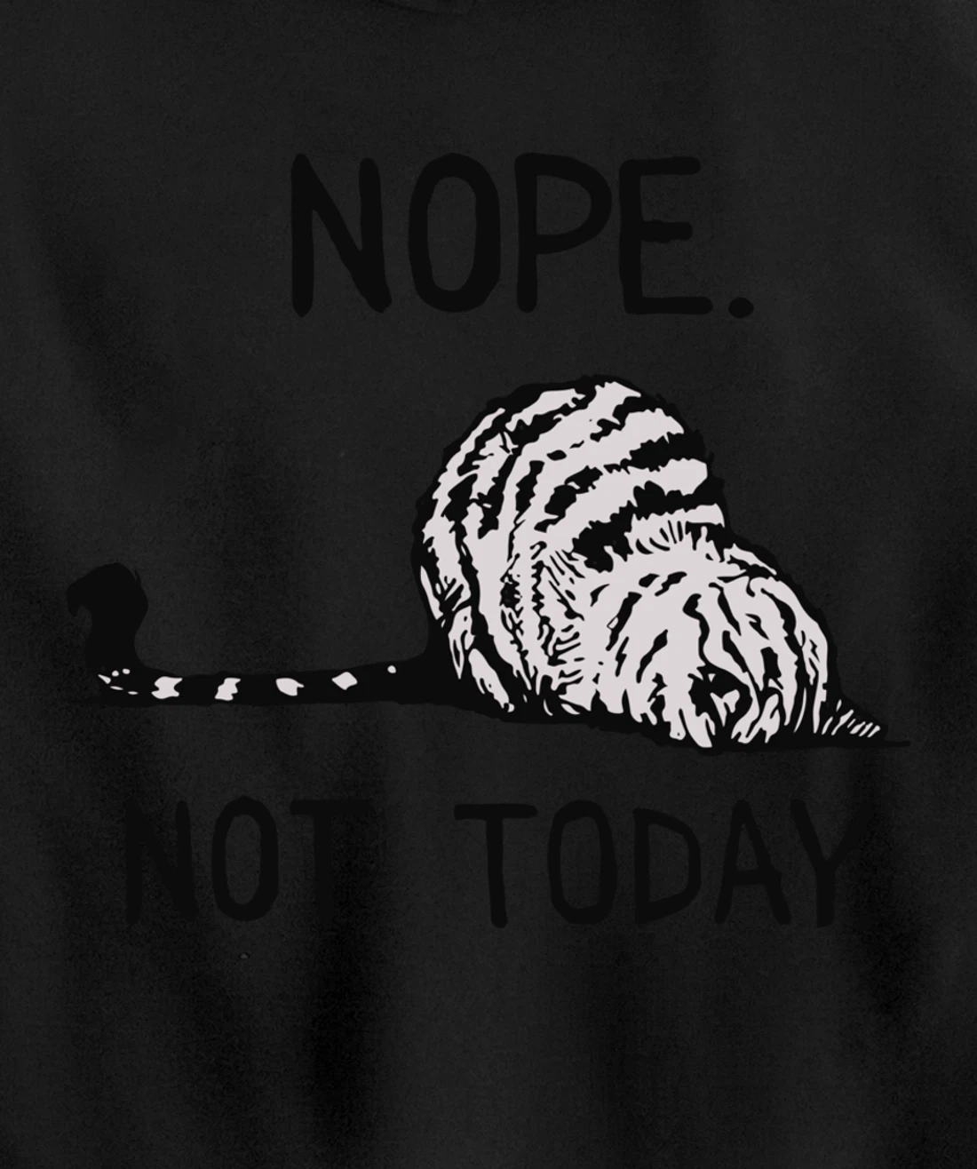 Lazy Cat Nope Not Today Funny Lazy Cat Tee For Cat Lovers Pullover Hoodie