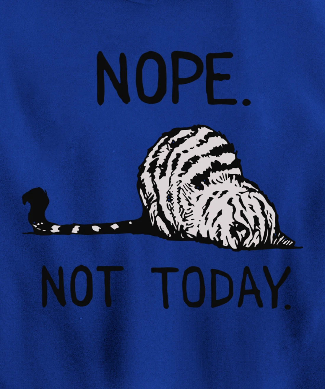 Lazy Cat Nope Not Today Funny Lazy Cat Tee For Cat Lovers Pullover Hoodie