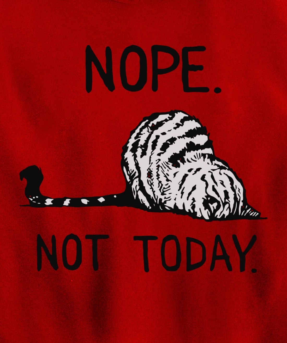 Lazy Cat Nope Not Today Funny Lazy Cat Tee For Cat Lovers Pullover Hoodie