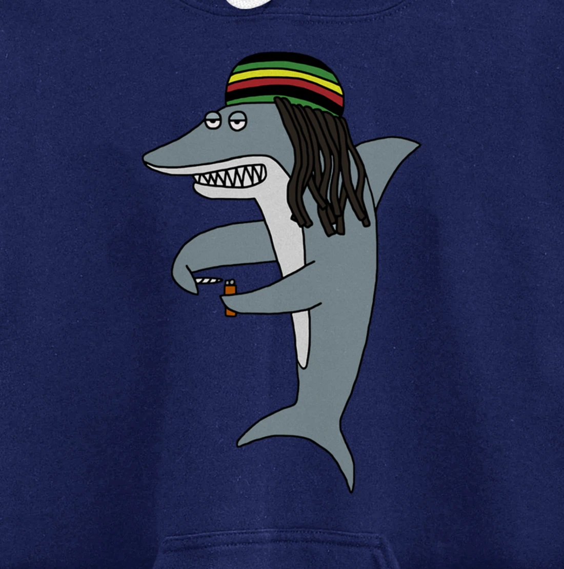 Reggae Shark Funny Dreadlock Rasta Pullover Hoodie