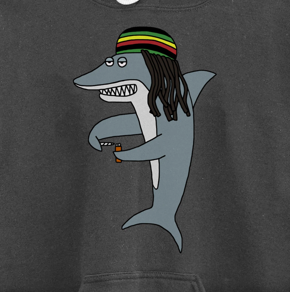 Reggae Shark Funny Dreadlock Rasta Pullover Hoodie