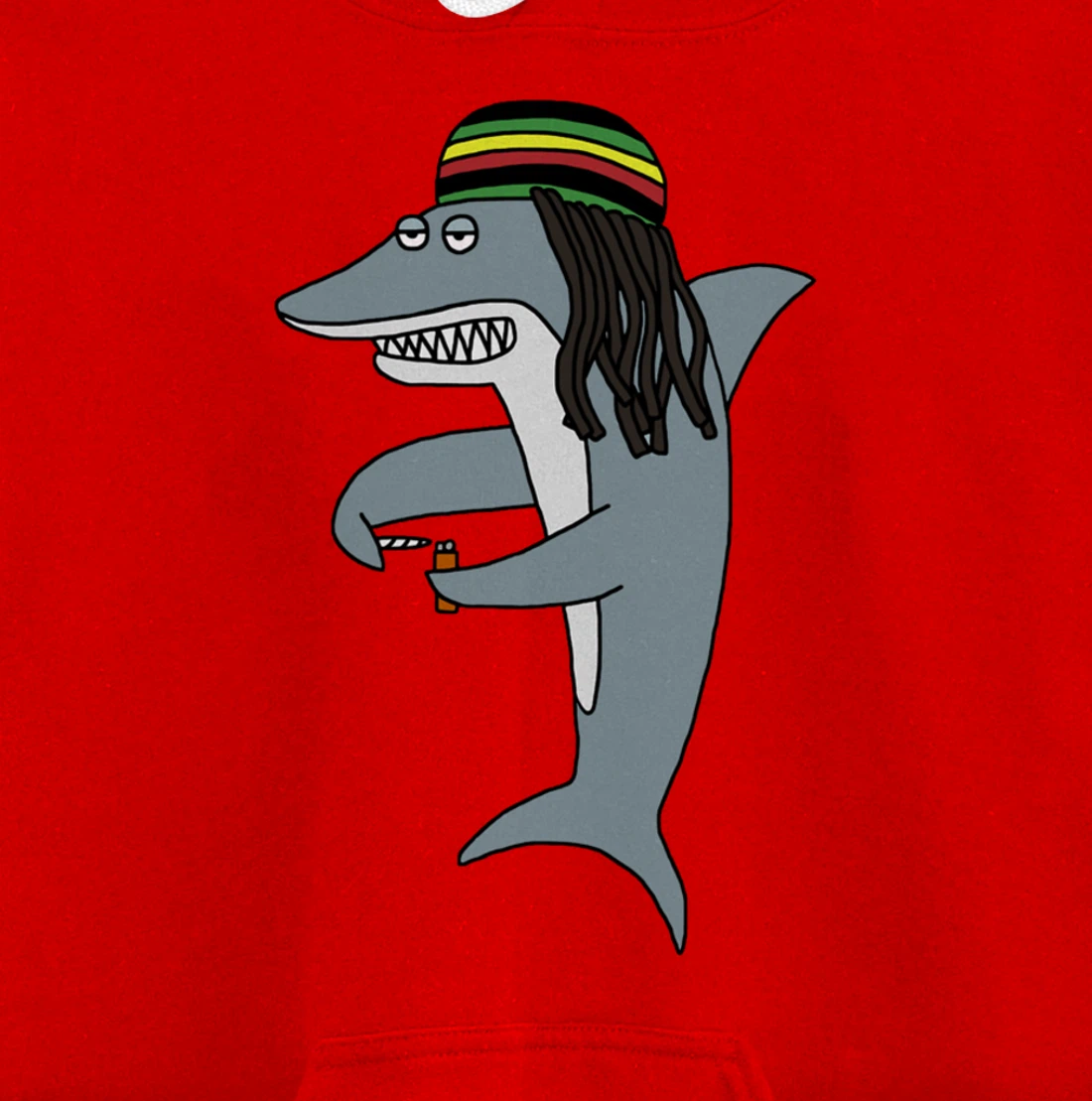 Reggae Shark Funny Dreadlock Rasta Pullover Hoodie