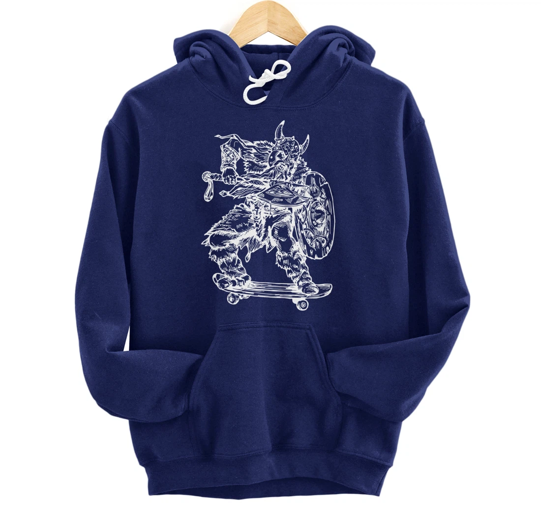 SEEMBO Viking Skater Skateboarding Skateboard Skateboarder Pullover Hoodie