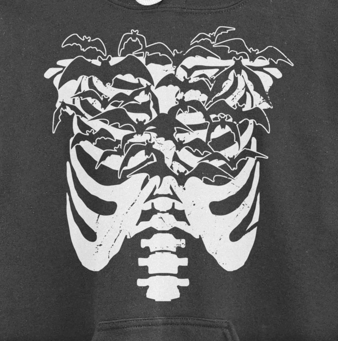 Fun Goth Pastel Goth Skeleton Bat Design Idea Pullover Hoodie