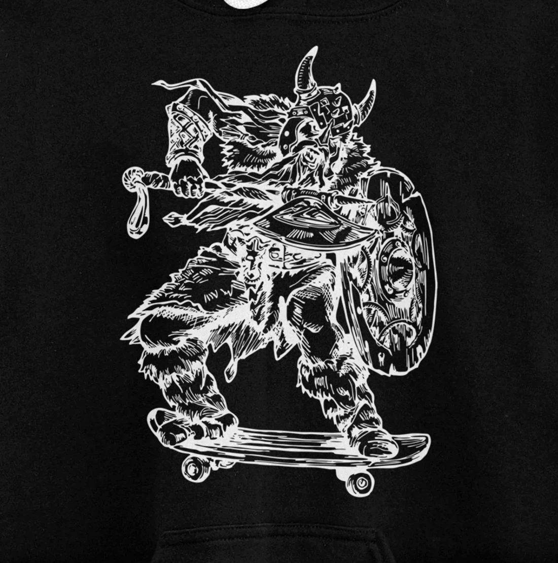 SEEMBO Viking Skater Skateboarding Skateboard Skateboarder Pullover Hoodie