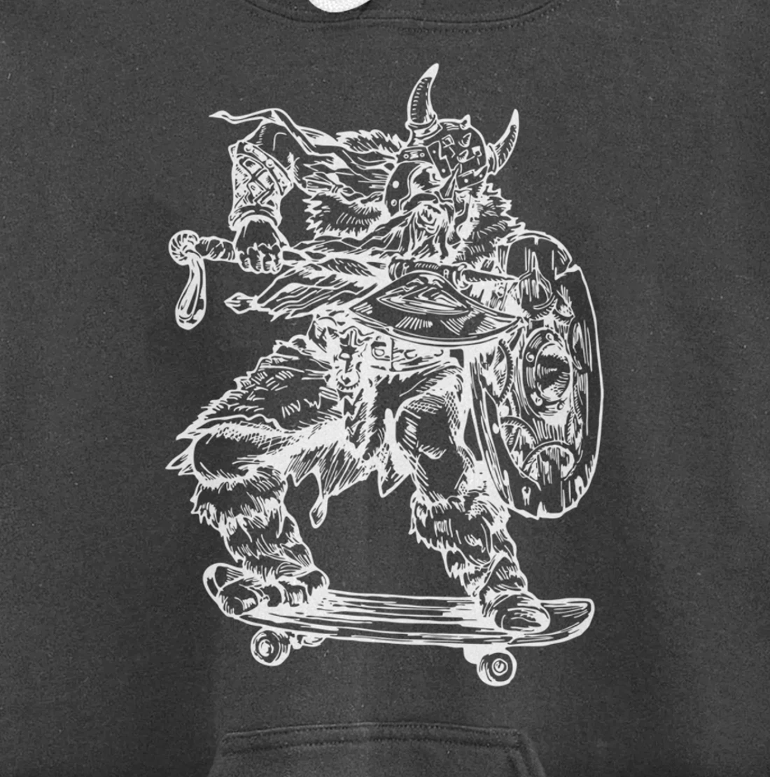 SEEMBO Viking Skater Skateboarding Skateboard Skateboarder Pullover Hoodie