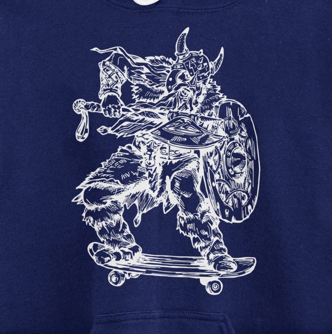 SEEMBO Viking Skater Skateboarding Skateboard Skateboarder Pullover Hoodie