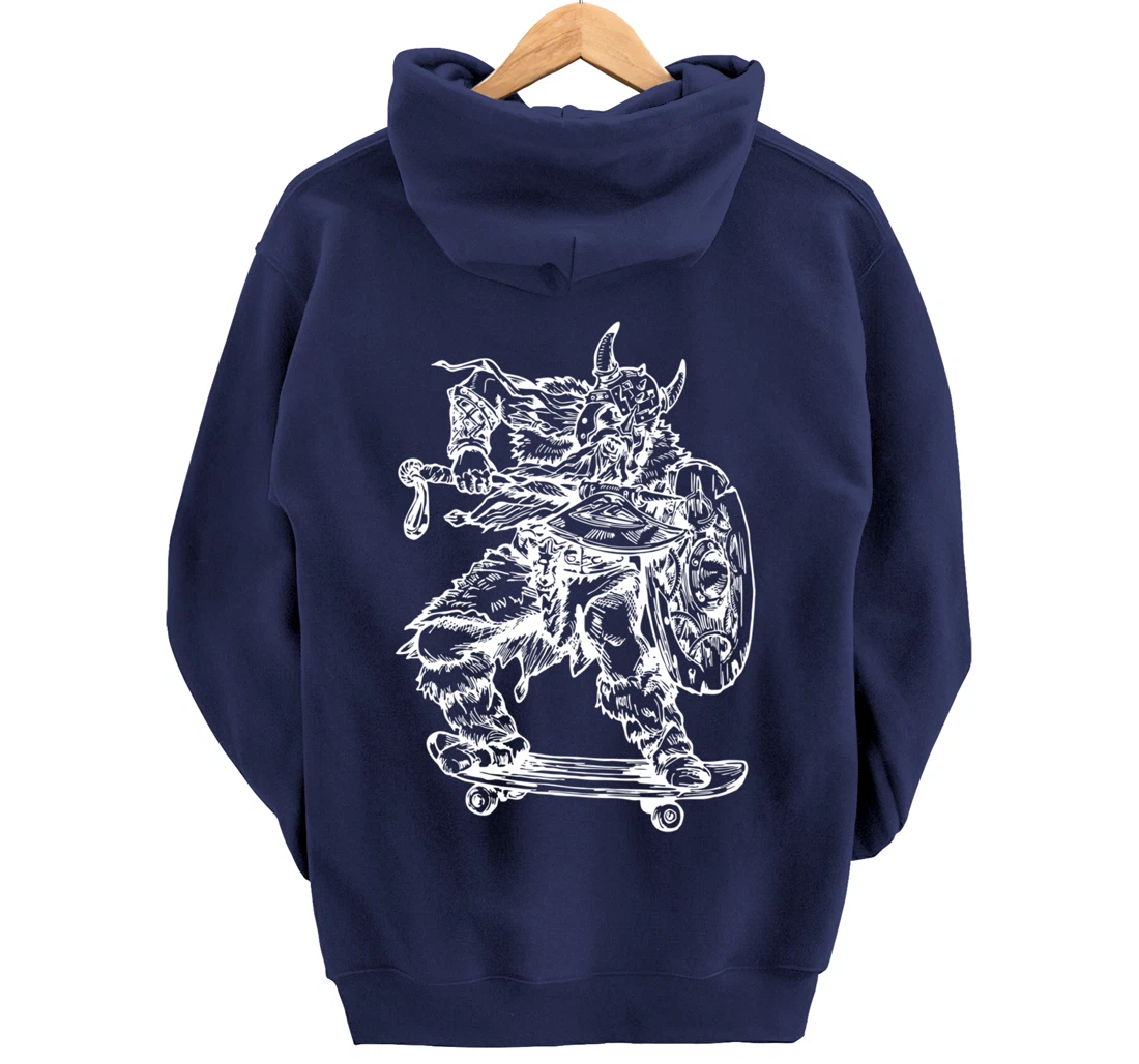 SEEMBO Viking Skater Skateboarding Skateboard Skateboarder Pullover Hoodie