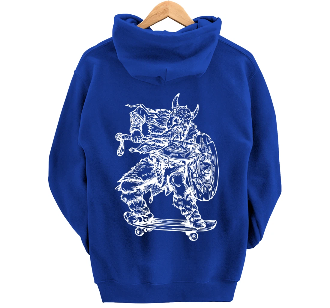 SEEMBO Viking Skater Skateboarding Skateboard Skateboarder Pullover Hoodie