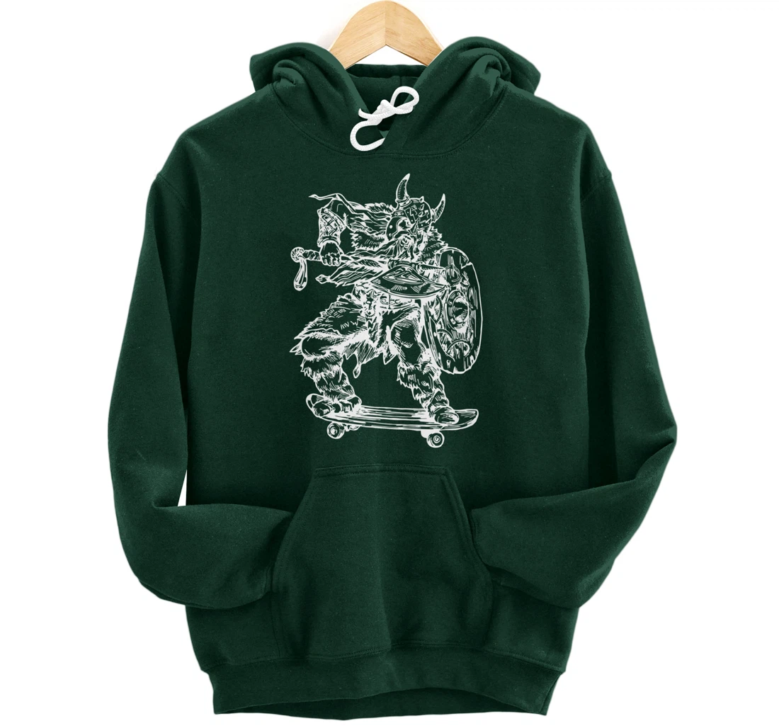 SEEMBO Viking Skater Skateboarding Skateboard Skateboarder Pullover Hoodie