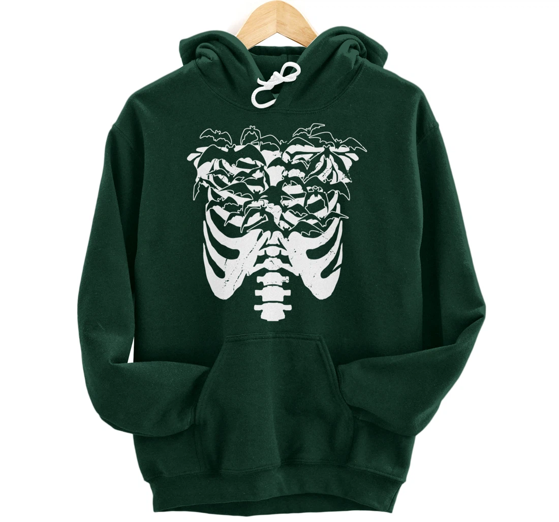Fun Goth Pastel Goth Skeleton Bat Design Idea Pullover Hoodie