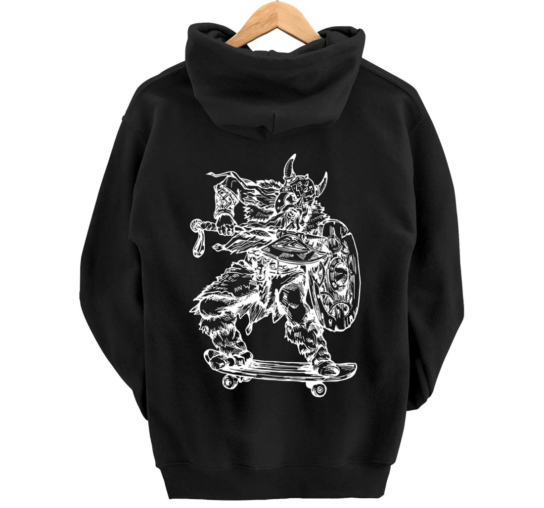 SEEMBO Viking Skater Skateboarding Skateboard Skateboarder Pullover Hoodie