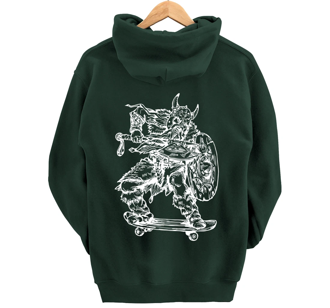 SEEMBO Viking Skater Skateboarding Skateboard Skateboarder Pullover Hoodie