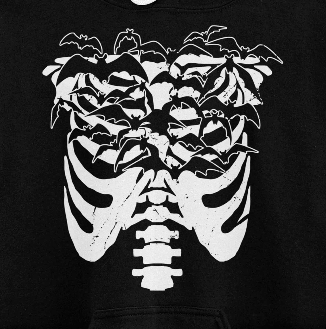 Fun Goth Pastel Goth Skeleton Bat Design Idea Pullover Hoodie