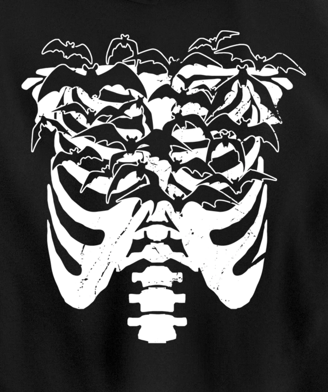 Fun Goth Pastel Goth Skeleton Bat Design Idea Pullover Hoodie