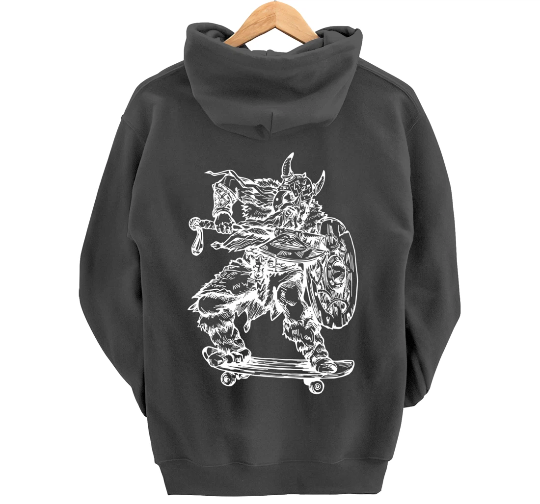 SEEMBO Viking Skater Skateboarding Skateboard Skateboarder Pullover Hoodie