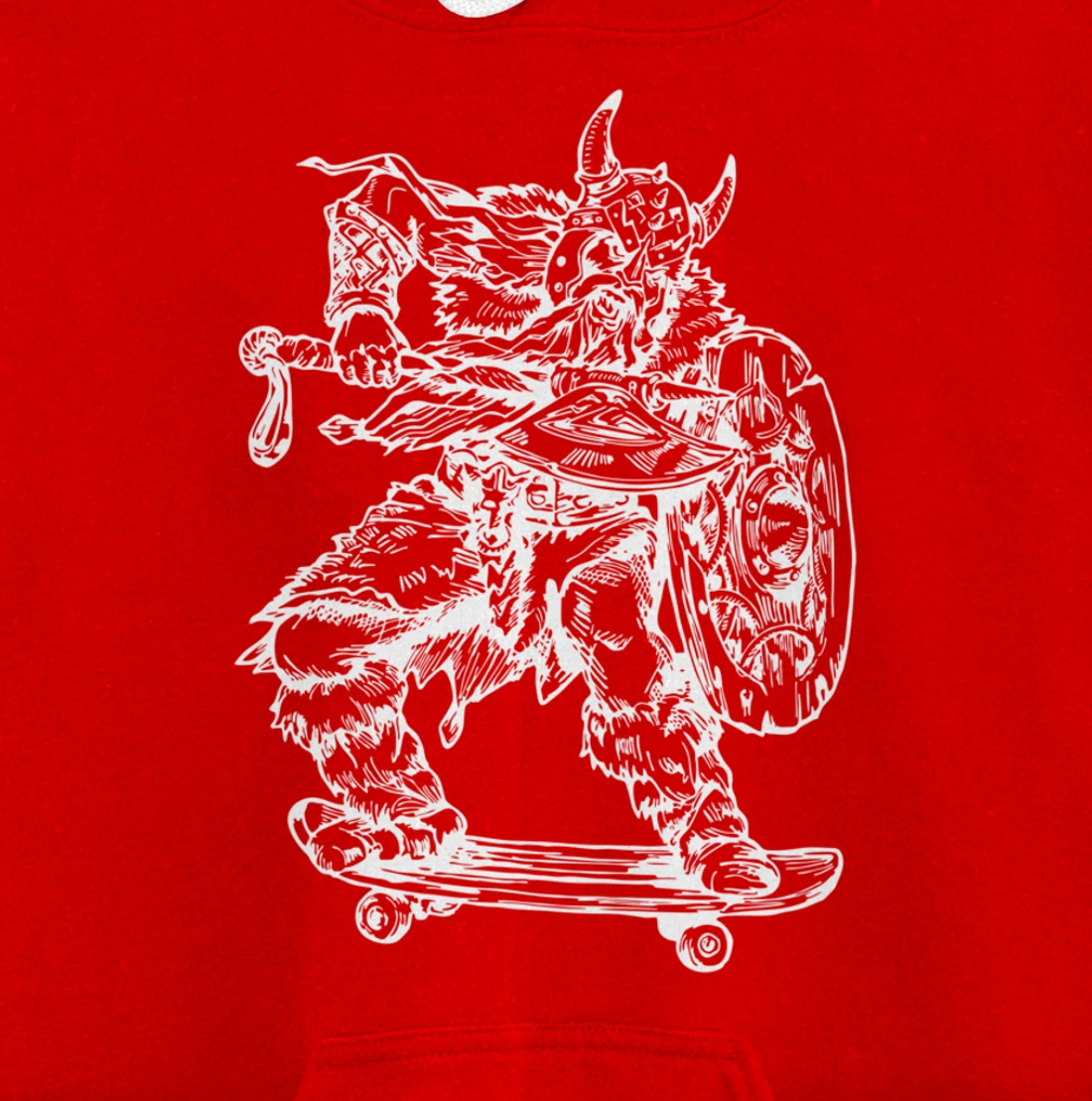 SEEMBO Viking Skater Skateboarding Skateboard Skateboarder Pullover Hoodie