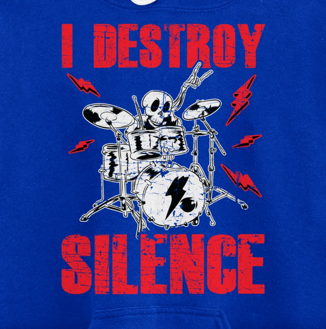 Funny I Destroy Silence Drummer Awesome Drumming Musician Pullover Hoodie
