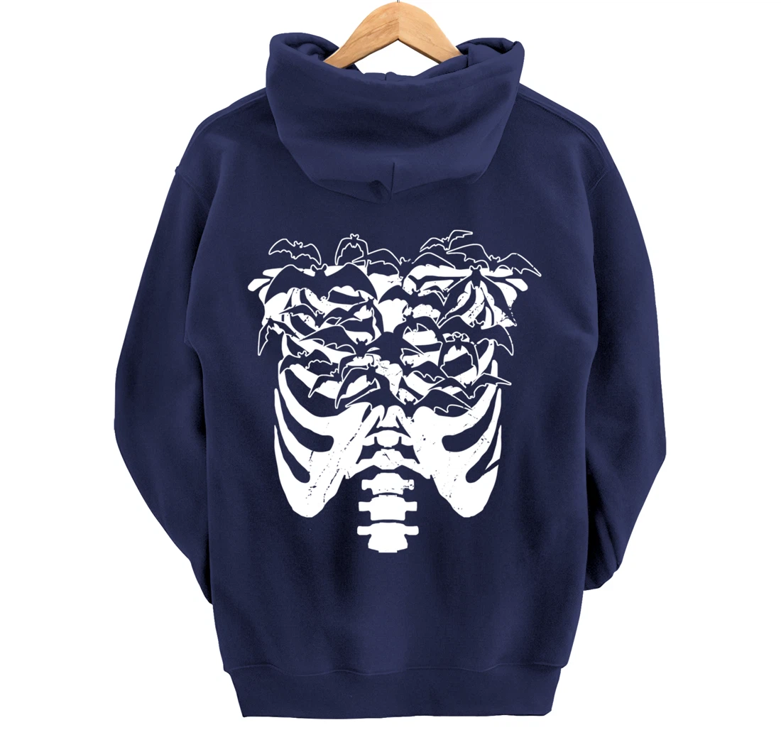 Fun Goth Pastel Goth Skeleton Bat Design Idea Pullover Hoodie