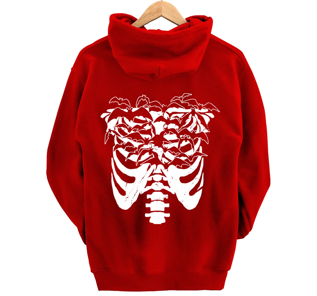 Fun Goth Pastel Goth Skeleton Bat Design Idea Pullover Hoodie