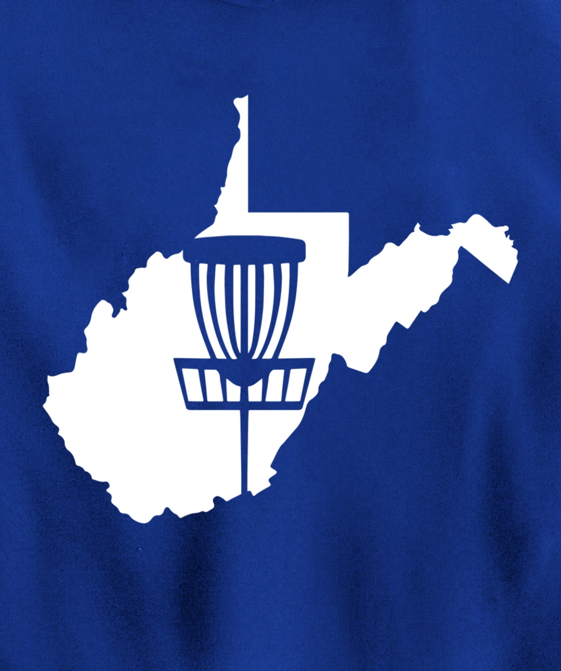 West Virginia Disc Golf State with Basket Graphic Pullover Hoodie