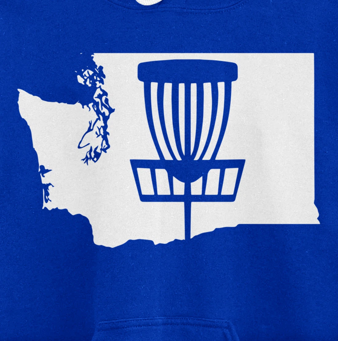 Washington Disc Golf State with Basket Graphic Pullover Hoodie