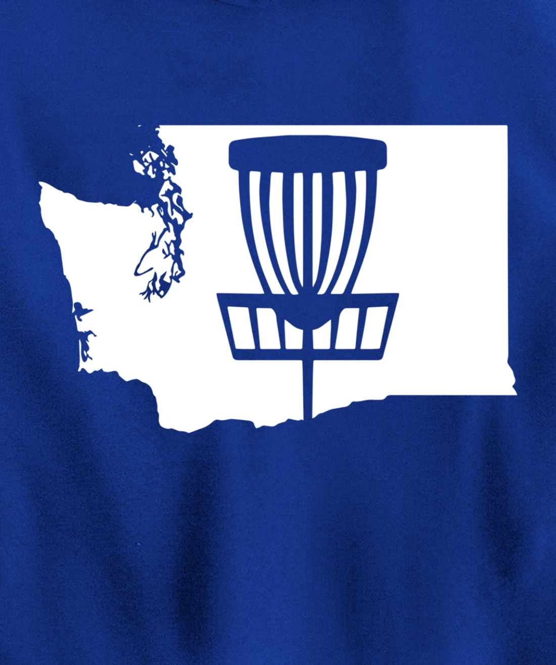 Washington Disc Golf State with Basket Graphic Pullover Hoodie