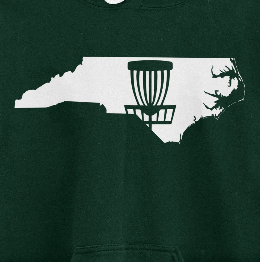 North Carolina Disc Golf State with Basket Graphic Pullover Hoodie
