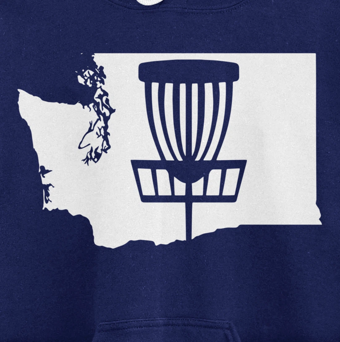 Washington Disc Golf State with Basket Graphic Pullover Hoodie