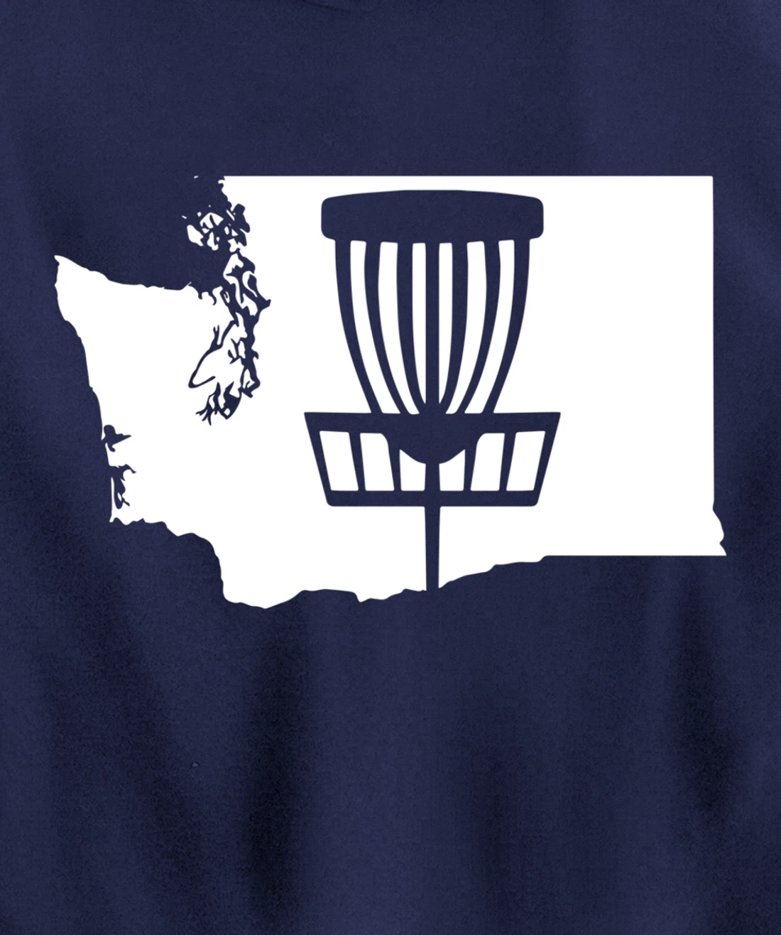 Washington Disc Golf State with Basket Graphic Pullover Hoodie