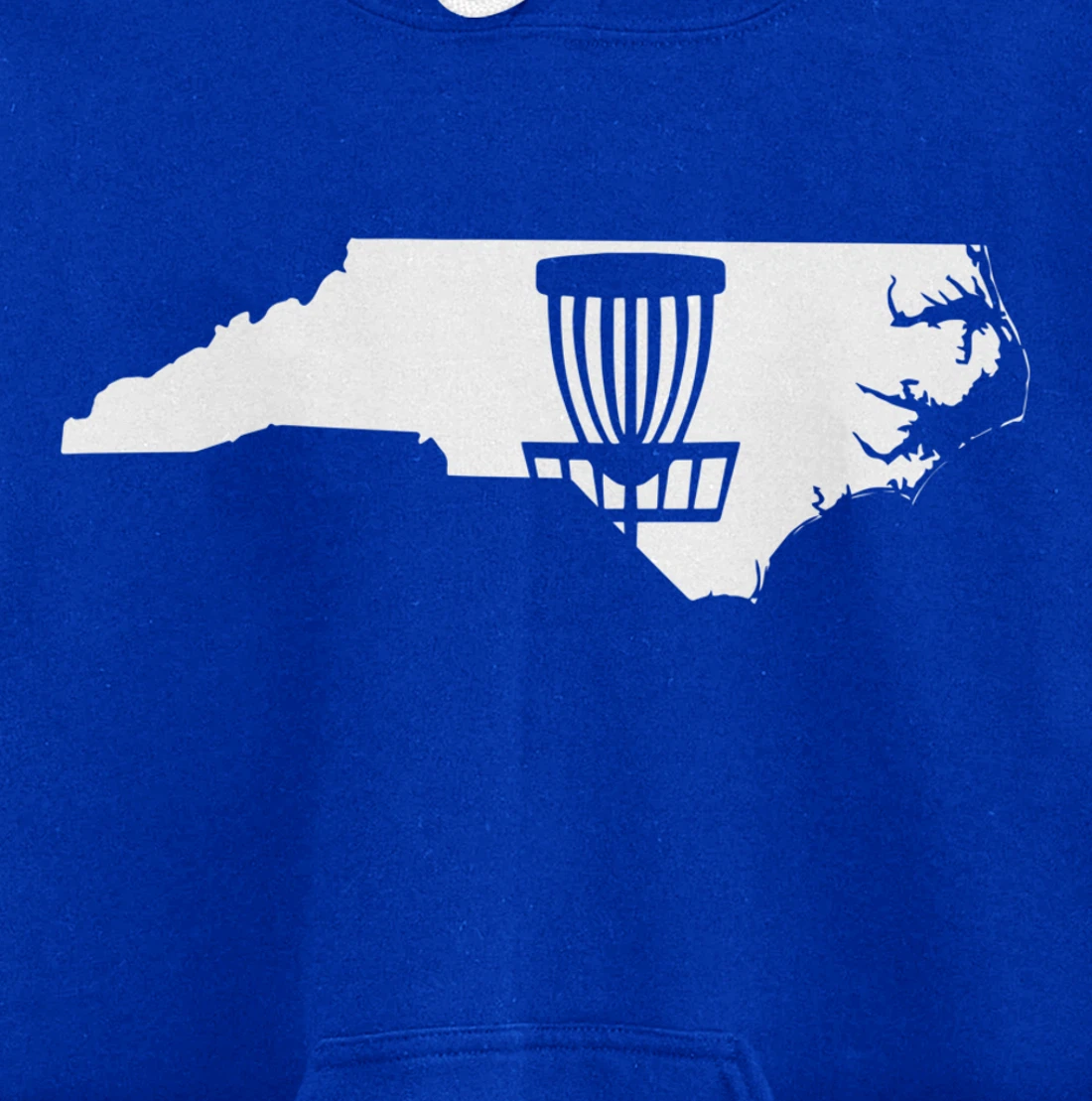 North Carolina Disc Golf State with Basket Graphic Pullover Hoodie