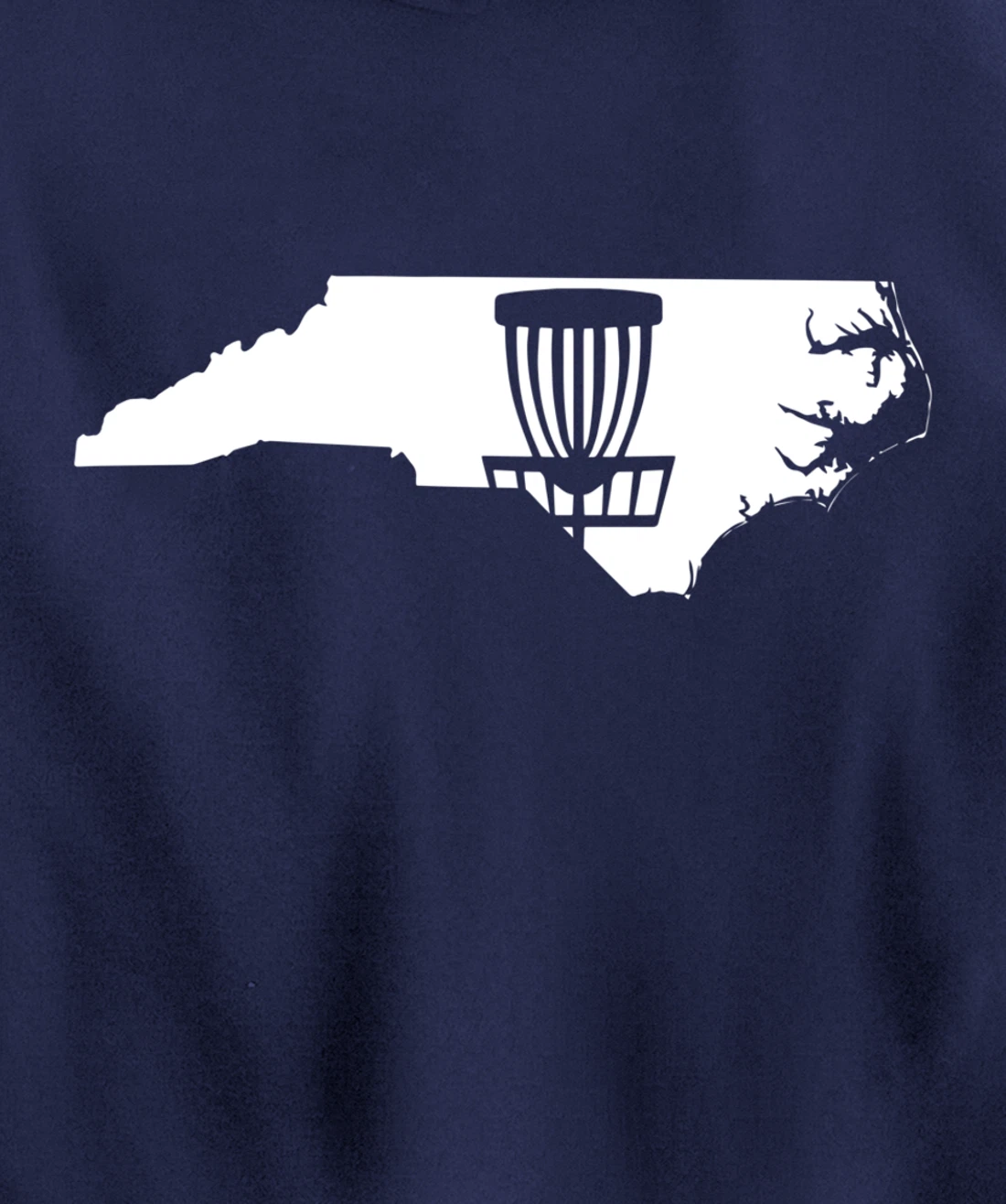 North Carolina Disc Golf State with Basket Graphic Pullover Hoodie