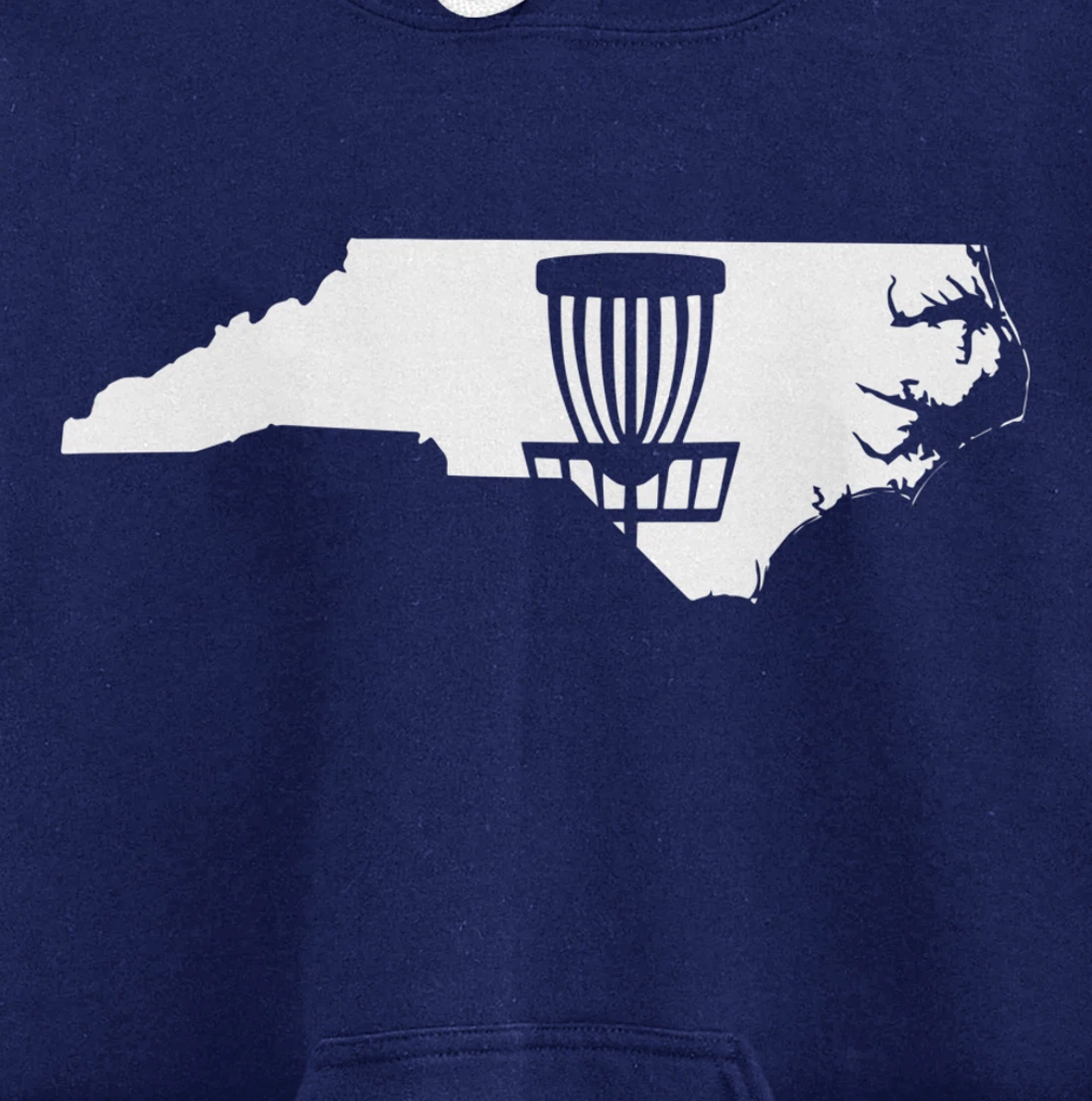 North Carolina Disc Golf State with Basket Graphic Pullover Hoodie