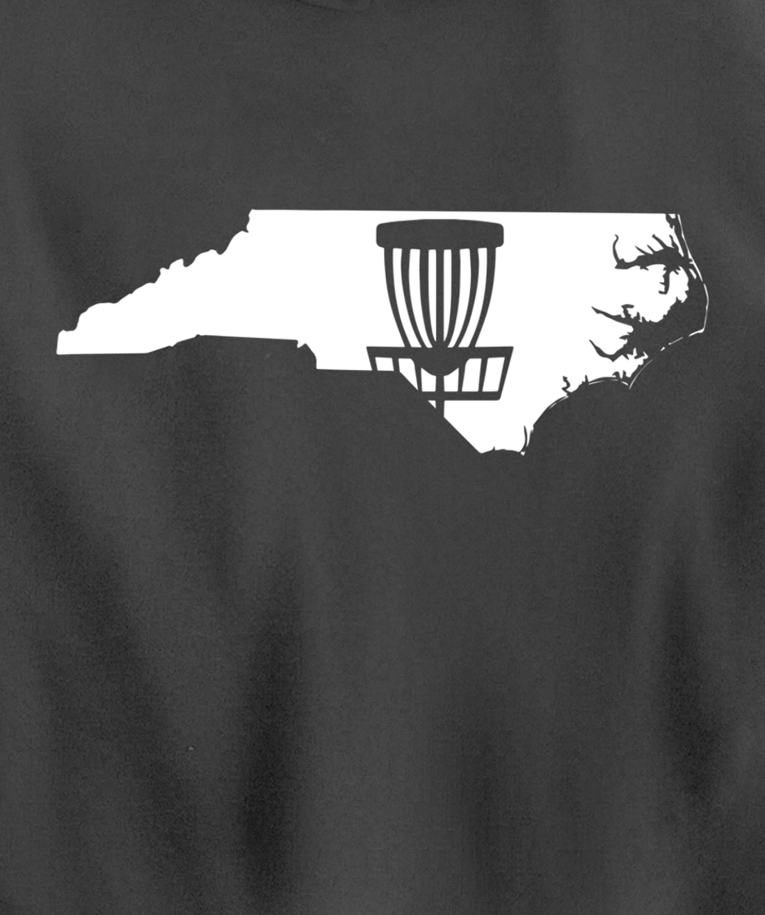 North Carolina Disc Golf State with Basket Graphic Pullover Hoodie