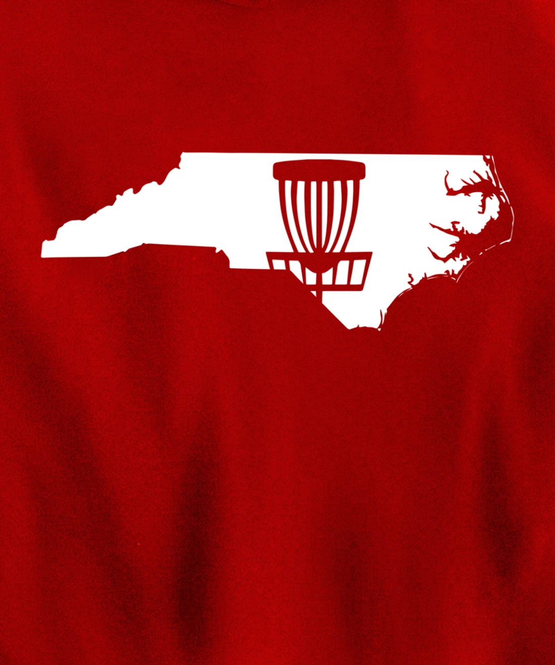 North Carolina Disc Golf State with Basket Graphic Pullover Hoodie