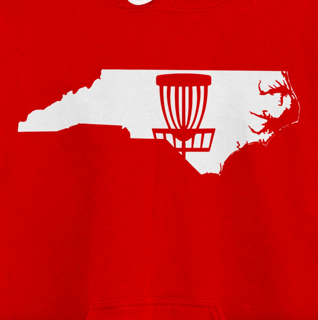 North Carolina Disc Golf State with Basket Graphic Pullover Hoodie