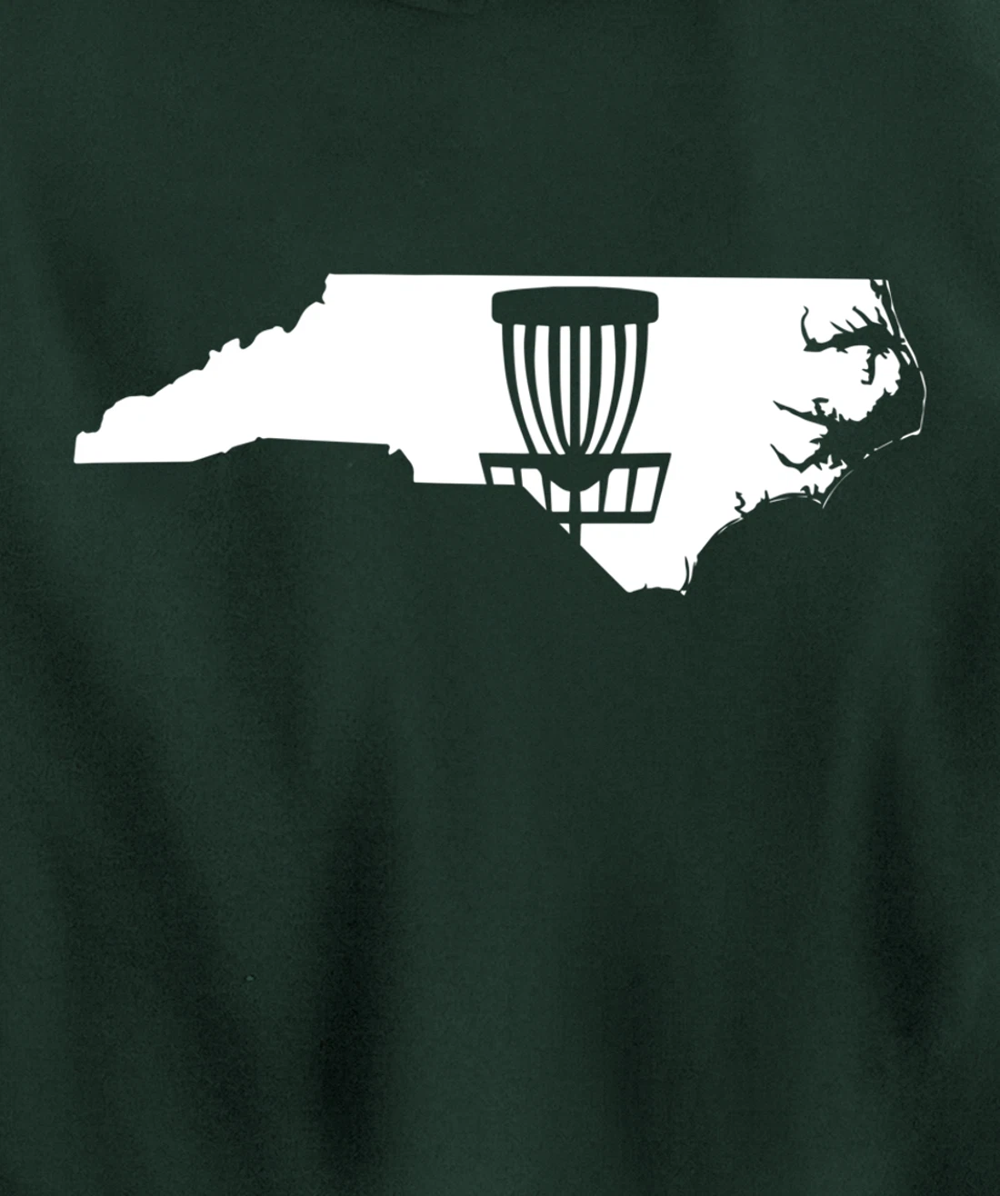 North Carolina Disc Golf State with Basket Graphic Pullover Hoodie