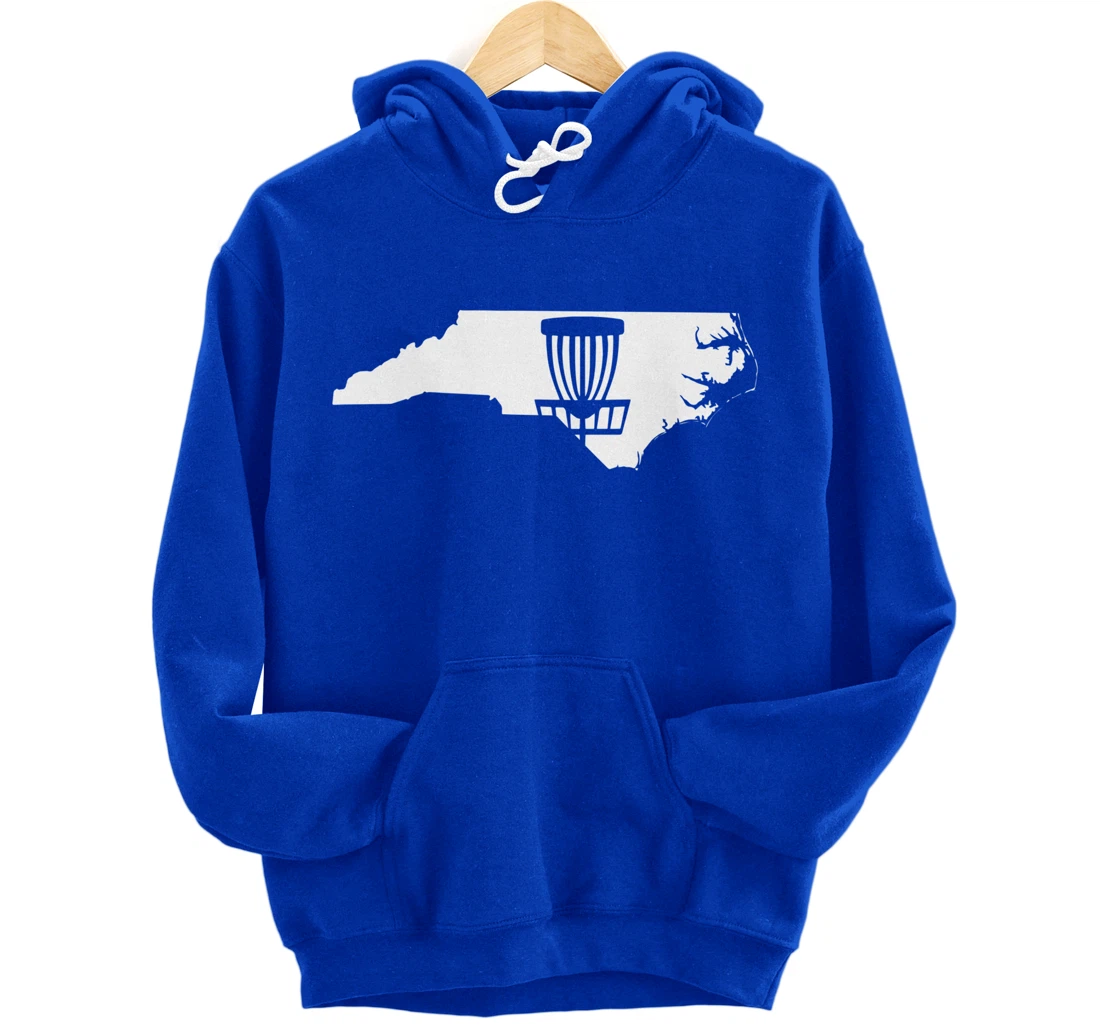 North Carolina Disc Golf State with Basket Graphic Pullover Hoodie