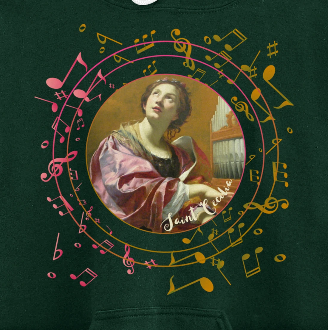 St Cecilia Patron Saint of Musicians Catholic Music Pullover Hoodie