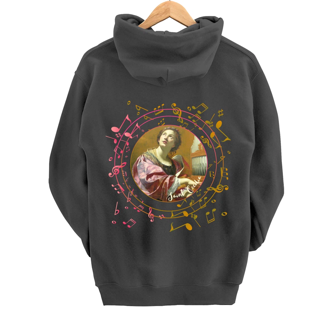 St Cecilia Patron Saint of Musicians Catholic Music Pullover Hoodie