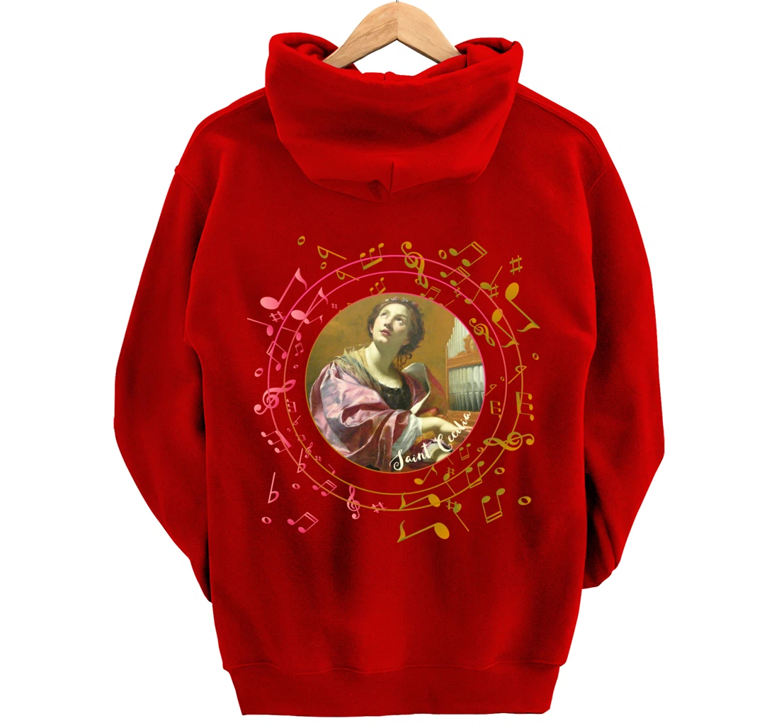 St Cecilia Patron Saint of Musicians Catholic Music Pullover Hoodie