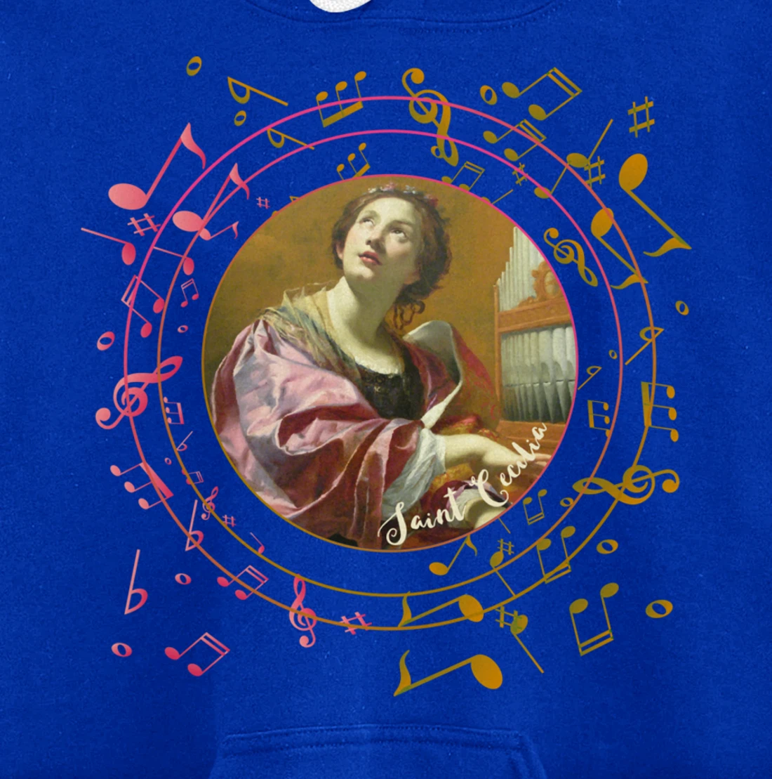 St Cecilia Patron Saint of Musicians Catholic Music Pullover Hoodie