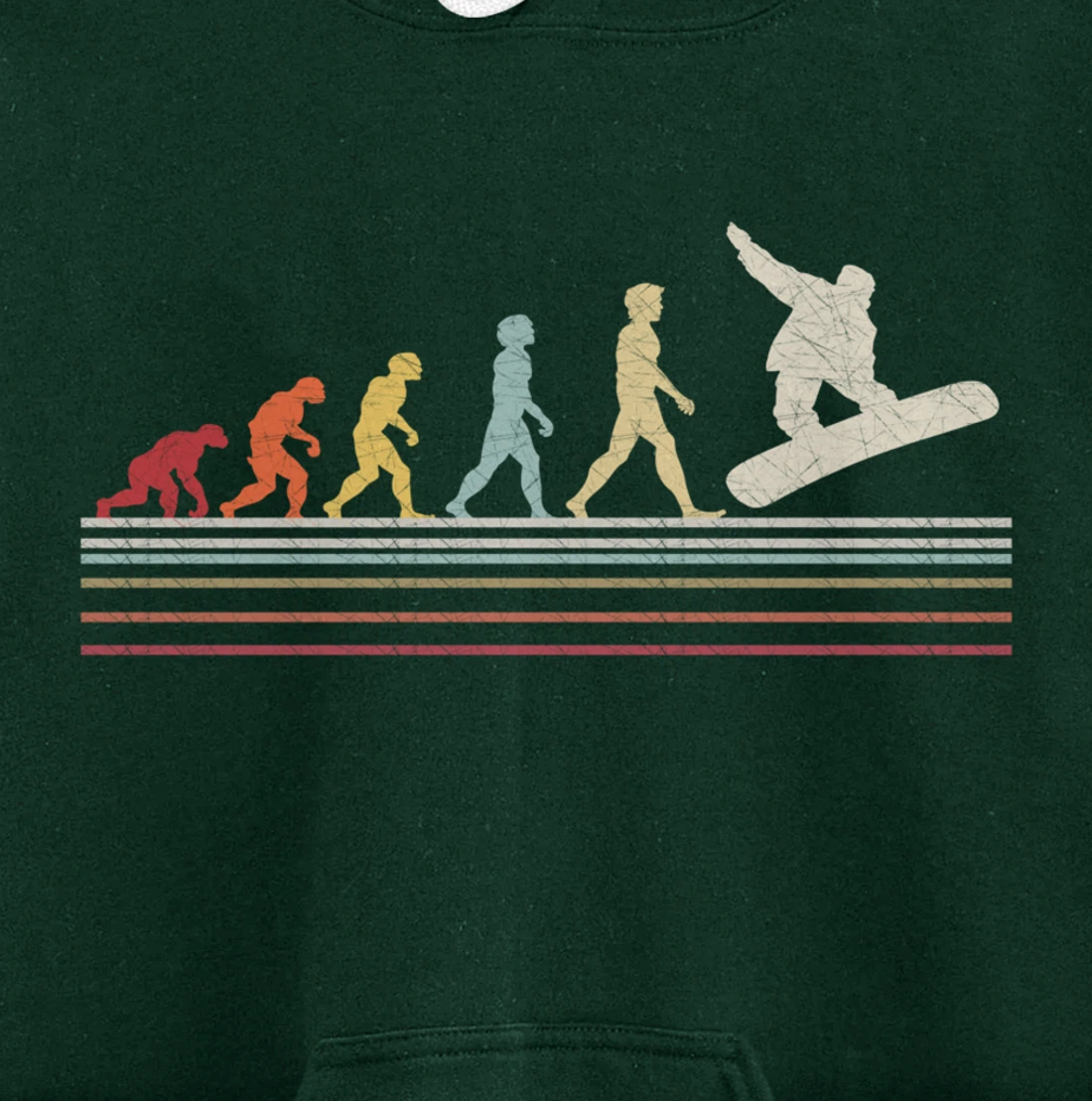 Evolution Snowboard Retro Vintage Gift for Men And Women Pullover Hoodie