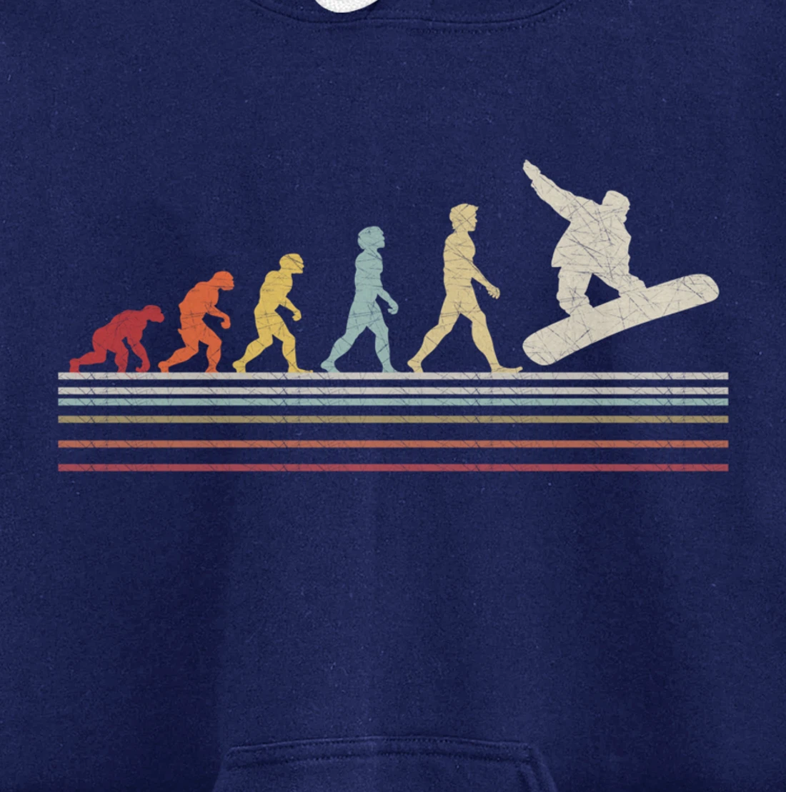 Evolution Snowboard Retro Vintage Gift for Men And Women Pullover Hoodie