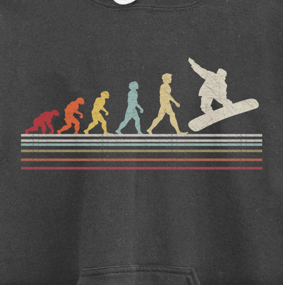 Evolution Snowboard Retro Vintage Gift for Men And Women Pullover Hoodie