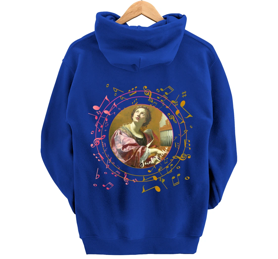 St Cecilia Patron Saint of Musicians Catholic Music Pullover Hoodie