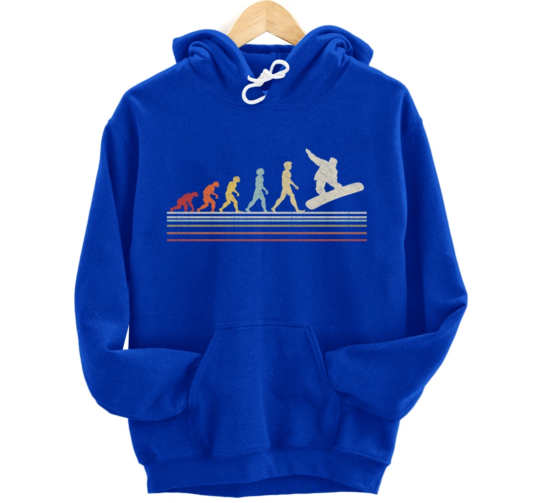 Evolution Snowboard Retro Vintage Gift for Men And Women Pullover Hoodie