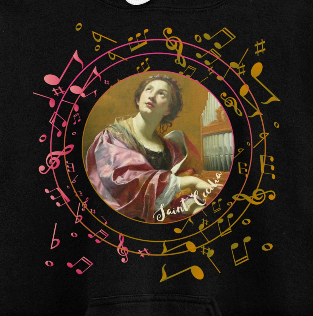St Cecilia Patron Saint of Musicians Catholic Music Pullover Hoodie