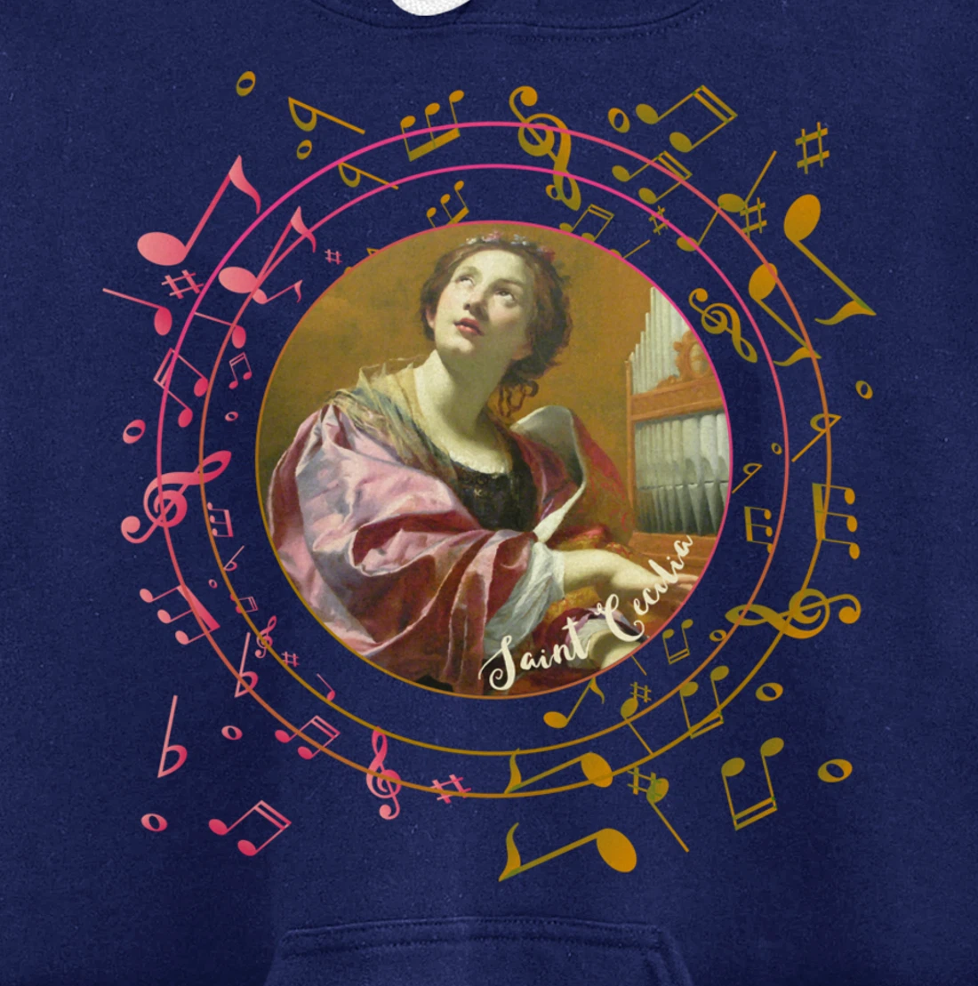 St Cecilia Patron Saint of Musicians Catholic Music Pullover Hoodie