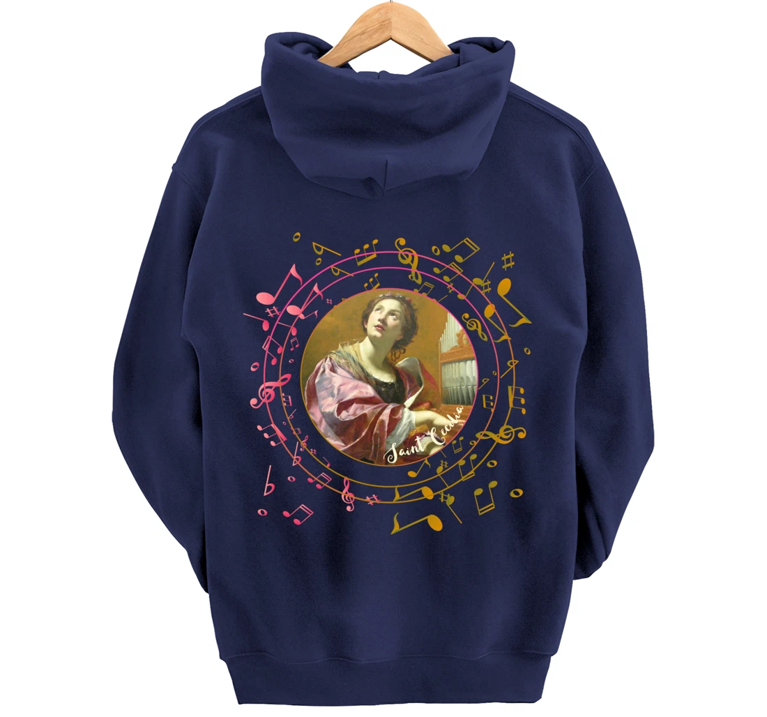 St Cecilia Patron Saint of Musicians Catholic Music Pullover Hoodie